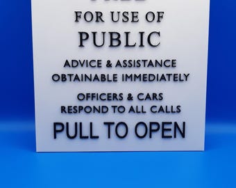 TARDIS Police Call Box sign