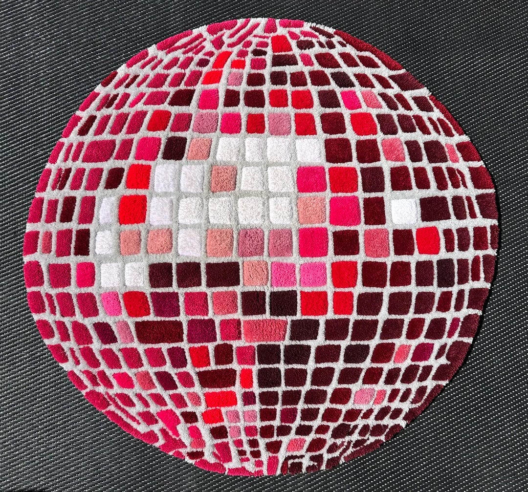 Pink Disco Ball Rug - Etsy