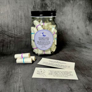 Pot Manifestation Affirmation 50 mantras quotidiens pour élever les vibrations et attirer l'abondance