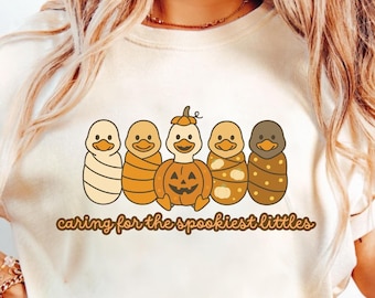 Comfort Colors® Halloween Labor And Delivery Nurse Shirt, Halloween L&D Nurse TShirt, Cute Fall Labor And Delivery Shirts