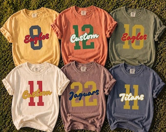 Custom Mascot Shirt, Personalized School Spirit Tee, Comfort Colors Team Shirt, Custom Game Day Tee, High School Sports Shirt, Team Gift