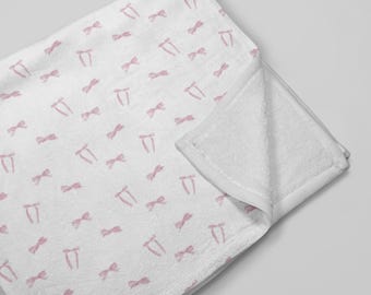 Pink Bow Blanket, Croquette Bow Blanket, Pink Blanket, Cozy Blanket, Pink Bow Gift, Croquette Bow Gift, Pink Lover Blanket, Gift for Her