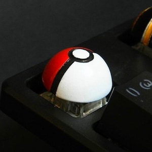 Teclas hechas a mano con diseño de Pokébola - Pokémon para teclados mecánicos Cherry MX