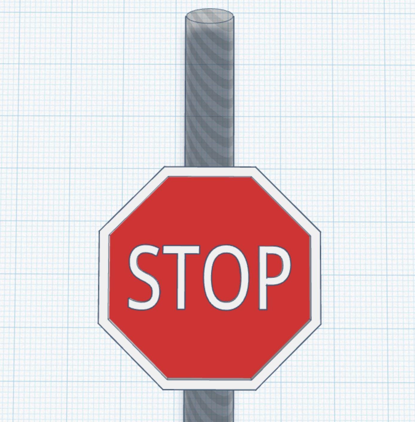 Stop Sign Straw Topper for Starbucks Stander 8.5 Straw / Stanley Straw ...