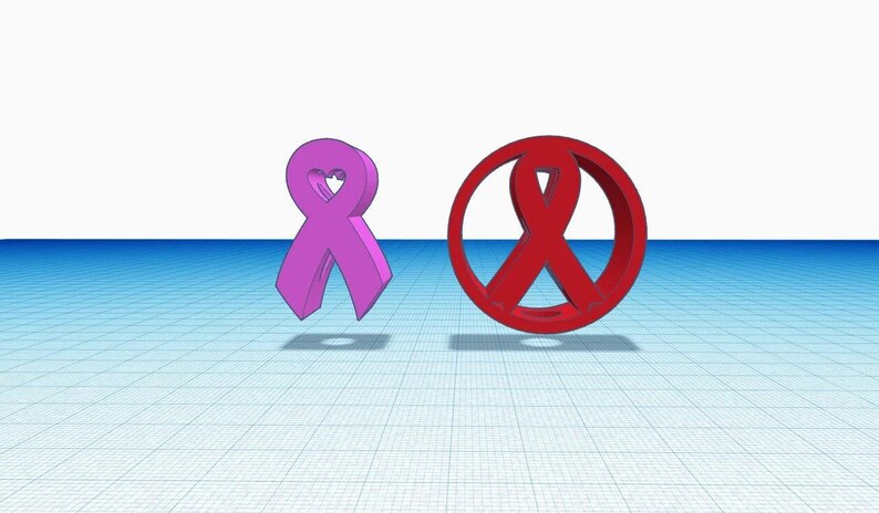 Pink Ribbon Breast Cancer Logo Straw Topper Straw Buddy Charm Decor STL ...