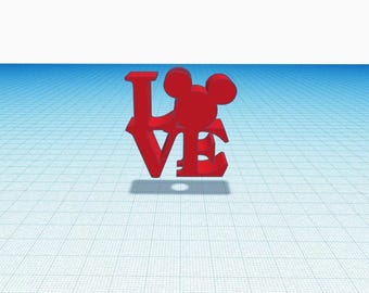Mouse LOVE Straw Topper STL-bestand en G-code-bestand voor FDM 3D-printers