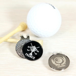 Personalized Golf Ball Marker With Magnetic Hat Clip, Custom Engraved Golf Accessory- Gift for Him, Golfer, Groomsman, Anniversary, Dad, Mom