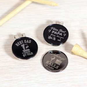 Custom Dad Golf Ball Marker With Magnetic Hat Clip,Personalized Engraved Golf Accessory-Gift for Him,Golfer,Grandpa,Anniversary,Funny