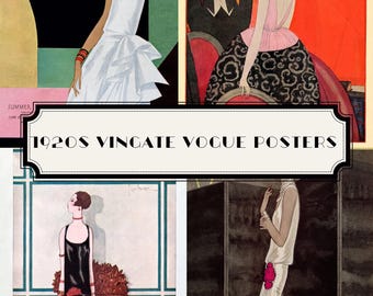 Vintage Vogue 1920s Posters set (4 Posters)