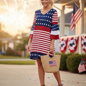 plus size red white and blue dress Red White Blue Dress – Plus Size For Us main image 0