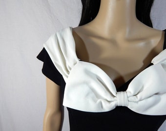 Handmade Black & White WIGGLE PROM DRESS size small