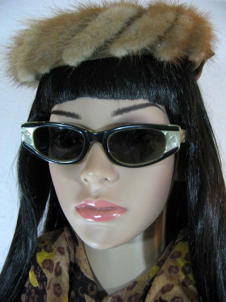 1940's MINK HAT Satin Velvet Fascinator image 4