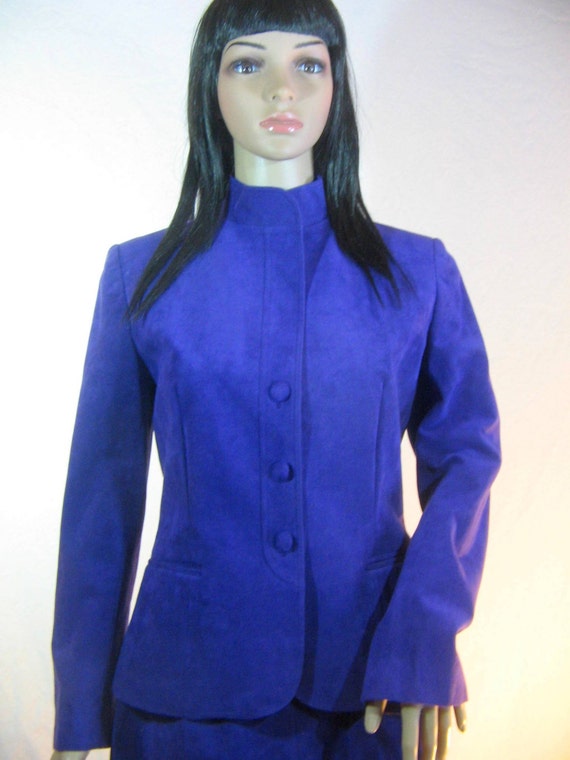 1970's PURPLE Ultra Suede SUIT by Roth Le Cover s… - image 1
