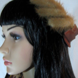 1940's MINK HAT Satin Velvet Fascinator image 3