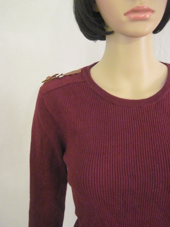 ralph lauren burgundy sweater