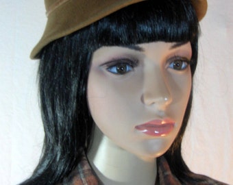 1940's Brown Felt CLOCHE Hat by ZEPHYR FELTS 100% Wool s/m