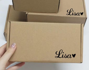 Empty Gift Box With Name, Various Size Cardboard Postage Box, Birthday Wedding Gift Packing, Custom Bride Shower Gift Box, For Any Occasion