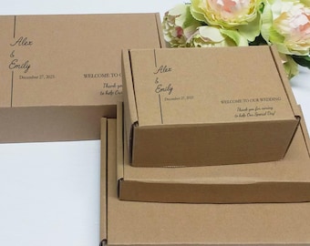 Personalized Wedding Favor Boxes, Bridal Shower Favor Box, Various Size Empty Gift Box, For Guests