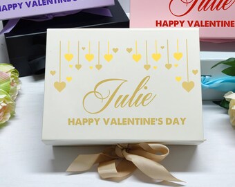 Empty Magnetic Gift Box, Personalized Valentine's Gift Boxes, Pink Party Favor, For Her/Him