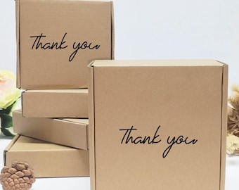Thank You Kraft Favour Box, Wedding Party Favor Box, Appreciation Gift, Personalized Gift, Boxes Wholesale, Thanksgiving Day Gift Box