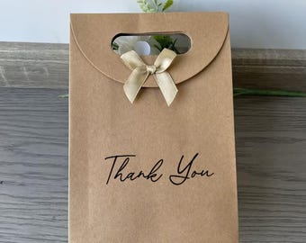 Personalized Gift Bag, Thank You For Sharing Our Special Day, Eco Friendly & Recyclable Packaging, Ribbon Tie Sturdy Bag, Birthday, Wedding
