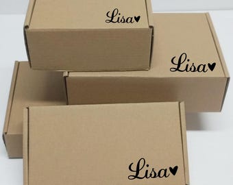 Empty Gift Box With Name, Various Size Cardboard Postage Box, Birthday Wedding Gift Packing, Custom Bride Shower Gift Box, For Any Occasion