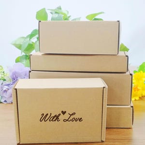 Boîte-cadeau vide avec amour, Boîte postale en carton de différentes tailles, Emballage cadeau de mariage, Boîte-cadeau personnalisée pour shower de mariée, Pour toute occasion