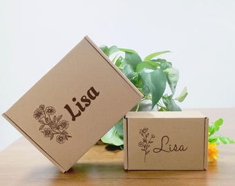 Empty Bridesmaid Gift Box, Personalized Name Gift Box, Custom Christmas Gift Box, Custom Wedding Decor, Custom Gift Boxes Cardboard