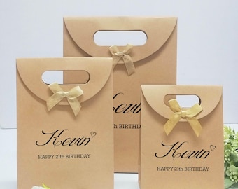 Sacs cadeaux d'anniversaire, Sacs cadeaux personnalisés, Sac cadeau joyeux 21e anniversaire, Sacs d'anniversaire personnalisés, Sac cadeau avec nom, Anniversaire spécial