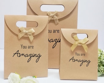 Sacs cadeaux Vous êtes incroyables, Sac en papier kraft à personnaliser, Sacs cadeaux d'encouragement, Cadeau pour un ami, Idées cadeaux d'anniversaire, Pochette pour cadeaux de mariage