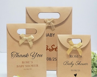 Baby Shower Paper Gift Bags, Personalized Birthday Gift Bag, Thank You Packaging Bags, Welcome Favor Bags For Guest, Baby Shower Gift Bags