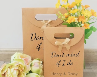 Sac cadeau de douche mots personnalisé, petit sac cadeau en papier kraft, moyen et petit sac cadeau en papier kraft, sac en papier peint à la main, pochette cadeau, mariage, anniversaire