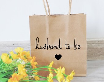 Husband To Be Gift Bag, Personalised To Be Gift Bag, Graduation Gift, Special Occasion Gift Bag, Wedding Morning Gift Bag, For Him