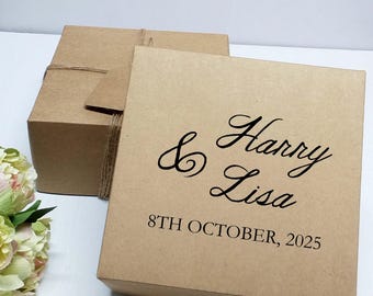 Custom Gift Box, Gift Box With A Tag, Bridesmaid Proposal Box, Wedding Party Gift, Personalized Favor Box, Wedding Party Box for Packaging