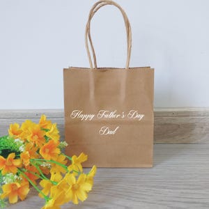 Borsa regalo personalizzata per la festa del papà, borsa regalo per papà, regalo per la festa del papà, borsa robusta, borsa regalo per occasioni speciali, borse regalo vuote con manico