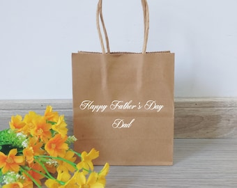 Personalized Father's Day Gift Bag, Daddy Gift Bag, Fathers Day Gift, Sturdy Bag, Special Occasion Gift Bag, Empty Gift Bags With Handle