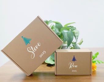 Empty Christmas Gift Box, Xmas Cardboard Postage Box, Personalized Christmas Gift Box, Wedding Favor Box, For Any Occasion, Custom Gift Box