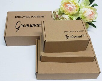 Empty Bridal Shower Gift Box, Personalized Wedding Postage Boxes, Bridesmaid Favor Box, For Any Design