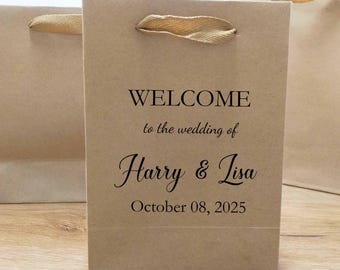 Custom Wedding Party Favor Bag, Wedding Welcome Bags, Wedding Thank You Bags, Party Gift Bag For Guest, Christmas Gift Bag, Bridal Party Bag