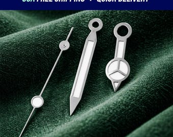 Silver Watch Hands for NH35/NH36/4R/7S Movement, Luminous Green Watch Parts