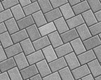Miniature Dollhouse Card Stock Flooring - Grey Pavers