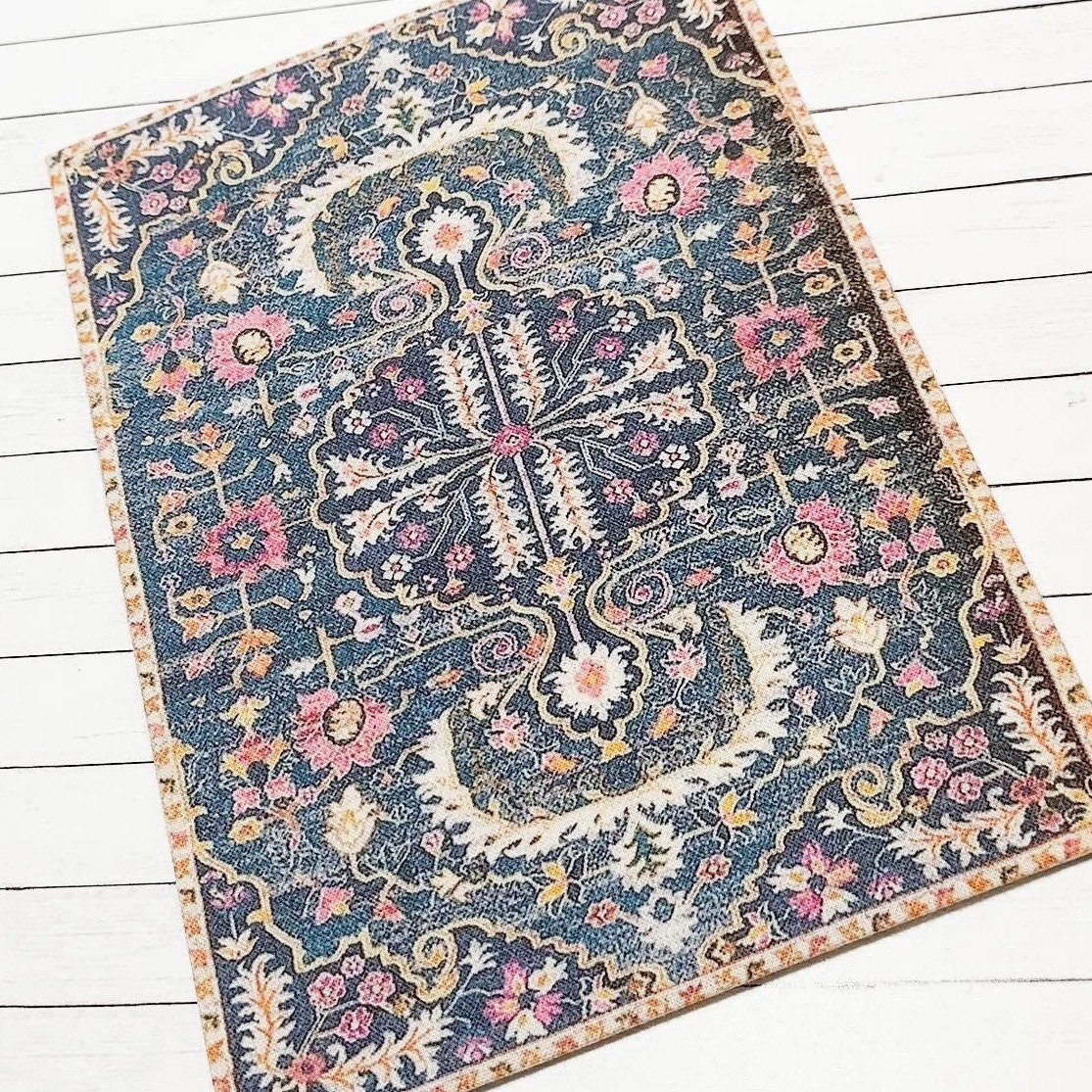 Miniature Dollhouse Rug - Blue 101