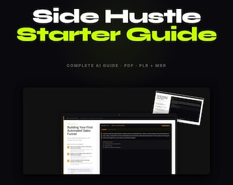 Guida introduttiva per attività secondarie / Strategia AI + Modello Canva / Download immediato
