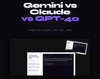 Gemini vs Claude vs GPT-4o | Digital Guide + Canva Template | Instant Download