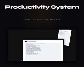 Productivity System | AI-Powered Workflows + Canva Template | Instant Download