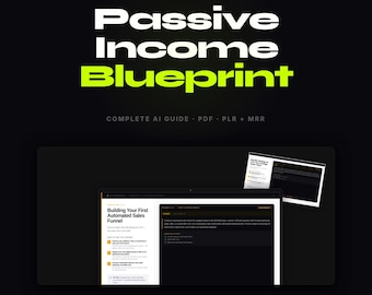 Passive Income Blueprint | AI-Powered Strategy Guide + Canva Template | Instant Download