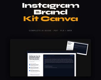 Kit di branding per Instagram su Canva / Guida digitale + modello Canva / Download immediato