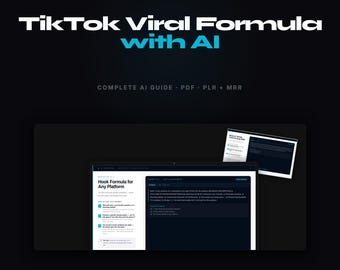 Formula virale per TikTok con IA / Guida digitale + Modello Canva / Download immediato