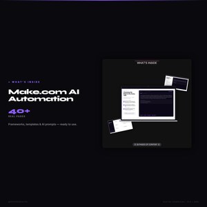 Make.com AI Automation | Digital Guide + Canva Template | Instant Download image 2