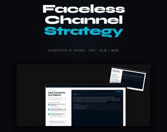 Strategia digitale senza volto / Guida digitale + Modello Canva / Download immediato